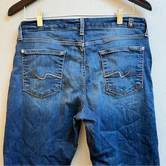 7 For All Mankind Kimmie crop denim jeans Sz 30 - Picture 7 of 13